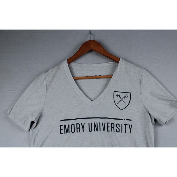 Emory University Under Armour Womens Light Gray Shirt Size S School Spirit Comfy - Picture 7 of 10